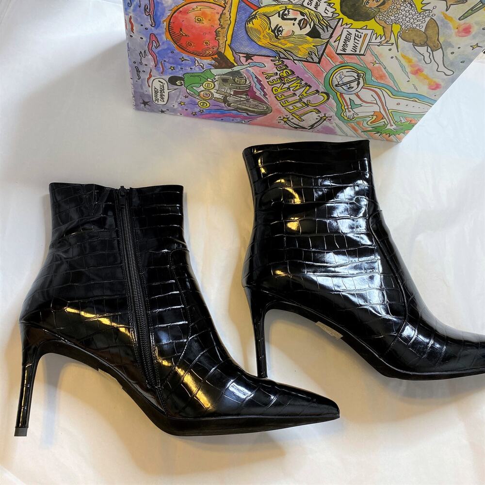 Jeffrey Campbell NIB Khalees Snake Embossed Booti… - image 10